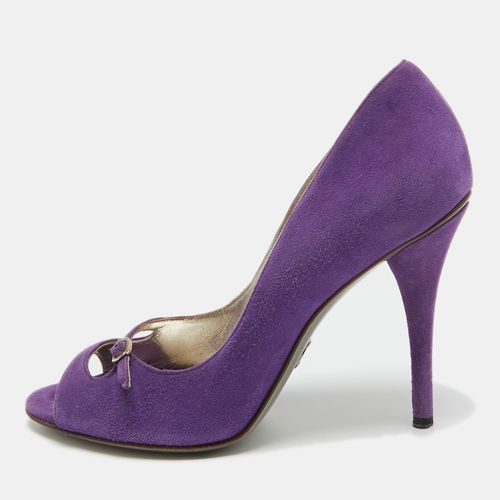 Dolce & Gabbana Purple Suede Open Toe Pumps Size 38 - Dolce & Gabbana - Modalova