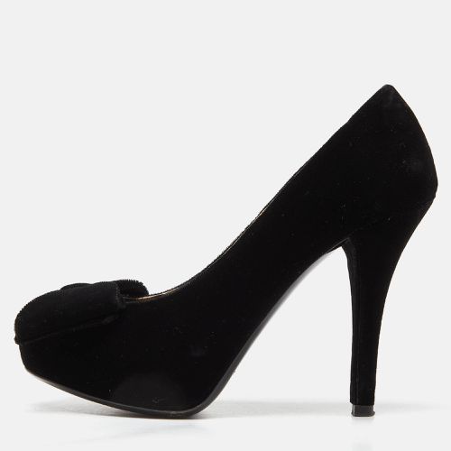 Dolce & Gabbana Black Velvet Bow Pumps Size 37 - Dolce & Gabbana - Modalova