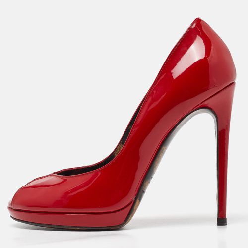 Dolce & Gabbana Red Patent Leather Peep-Toe Platform Pumps Size 37 - Dolce & Gabbana - Modalova