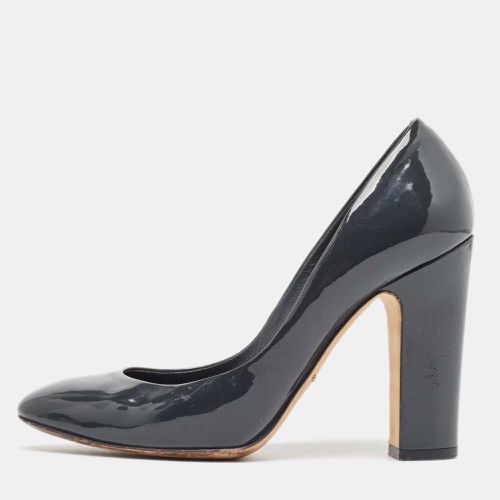 Dolce & Gabbana Dark Grey Patent Leather Round Toe Pumps Size 38.5 - Dolce & Gabbana - Modalova