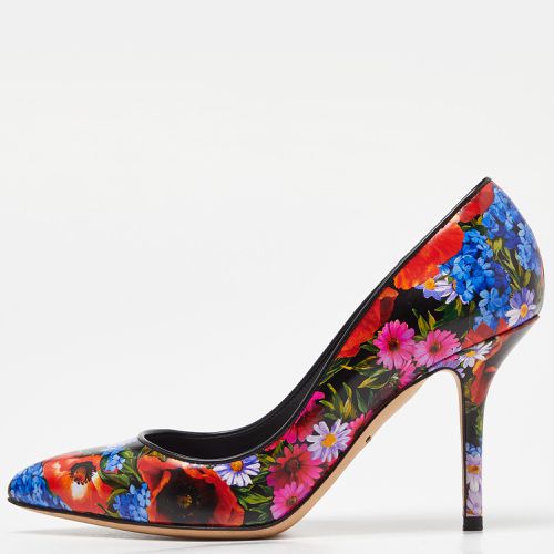 Dolce & Gabbana Multicolor Floral Print Leather Pointed Toe Pumps Size 36.5 - Dolce & Gabbana - Modalova