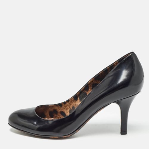 Dolce & Gabbana Black Patent Leather Round Toe Pumps Size 37 - Dolce & Gabbana - Modalova