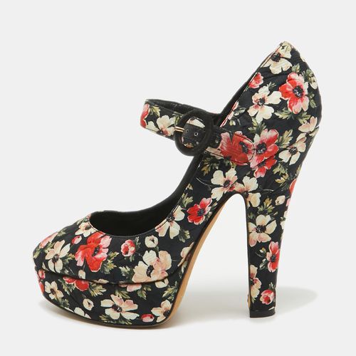 Dolce & Gabbana Multicolor Floral Printed Fabric Mary Jane Platform Pumps Size 40 - Dolce & Gabbana - Modalova