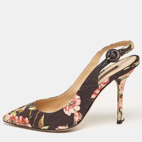 Dolce & Gabbana Multicolor Floral Print Brocade Slingback Pointed Toe Pumps Size 38 - Dolce & Gabbana - Modalova