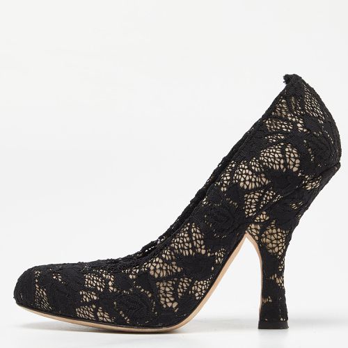 Dolce & Gabbana Black Lace Round Toe Pumps Size 37.5 - Dolce & Gabbana - Modalova