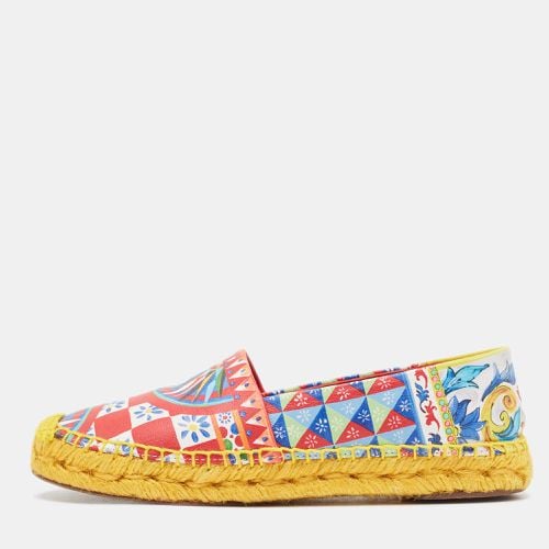 Dolce & Gabbana Multicolor Print Canvas Platform Espadrilles Size 36 - Dolce & Gabbana - Modalova