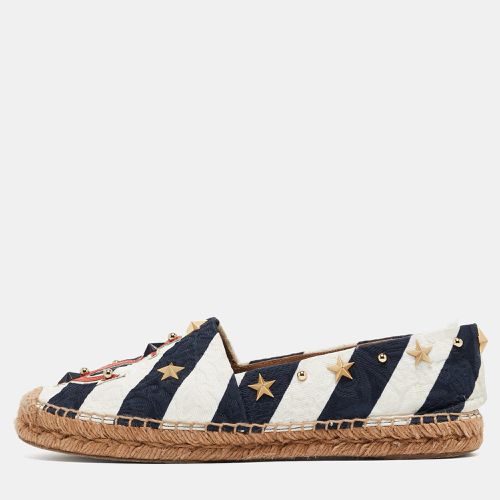 Dolce & Gabbana Blue/White Canvas Espadrille Flats Size 40 - Dolce & Gabbana - Modalova