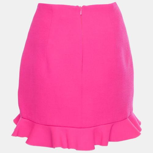 Wool Blend Ruffle Hem Mini Skirt M - David Koma - Modalova