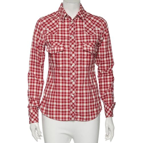 D&G Red Checkered Cotton Regular Fit Shirt M - D&G - Modalova