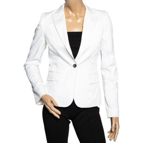 D&G White Cotton Single Breasted Blazer M - D&G - Modalova