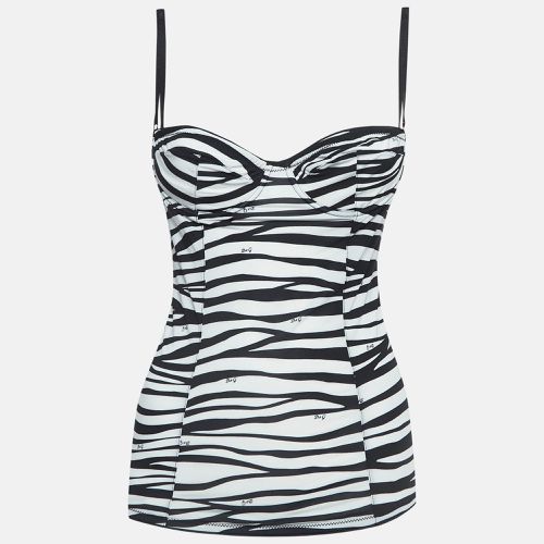 D&G Under Wear Black/White Print Jersey Strappy Top M - D&G - Modalova