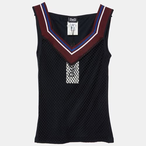 D&G Navy Blue Cotton Knit Sleeveless Top S - D&G - Modalova