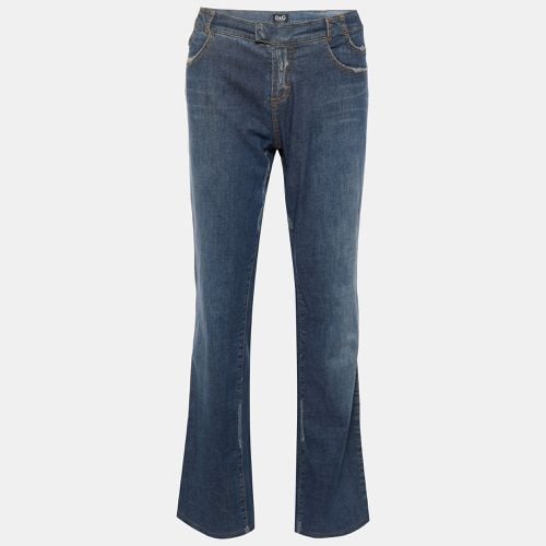 D&G Blue Distressed Denim Straight Leg Jeans M - D&G - Modalova