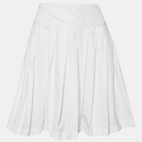 D&G White Cotton Pleated Mini Skirt M - D&G - Modalova