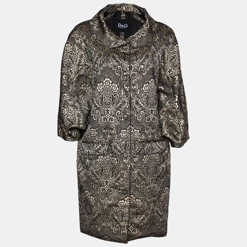 D&G Black & Gold Brocade Oversized Coat M - D&G - Modalova