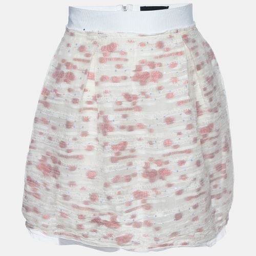 D&G White Fil Coupe Silk Mini Skirt XS - D&G - Modalova