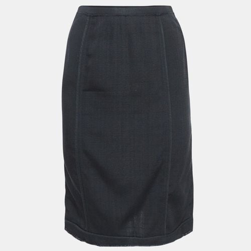 Dolce & Gabbana Black Crepe Piping Detail Pencil Skirt S - D&G - Modalova