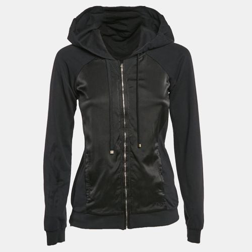 D&G Black Satin and Cotton Knit Zip-Up Jacket S - D&G - Modalova