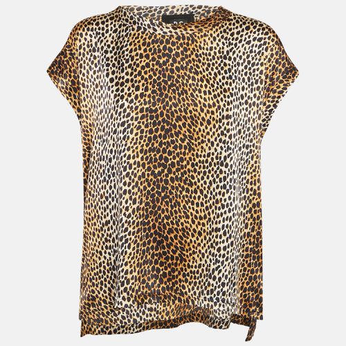 D&G Brown Animal Print Silk Top L - D&G - Modalova