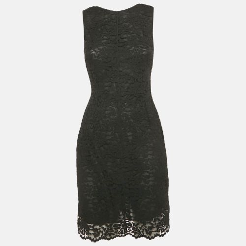Dolce & Gabbana Black Lace Sleeveless Mini Dress M - D&G - Modalova