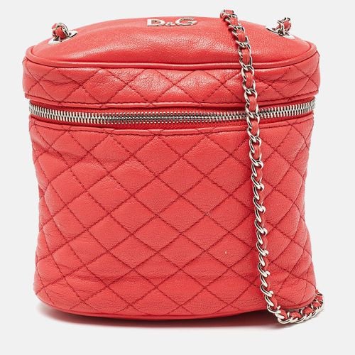 D&G Red Leather Lily Glam Chain Crossbody Bag - D&G - Modalova