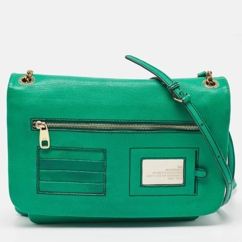 D&G Green Leather Ania Shoulder Bag - D&G - Modalova