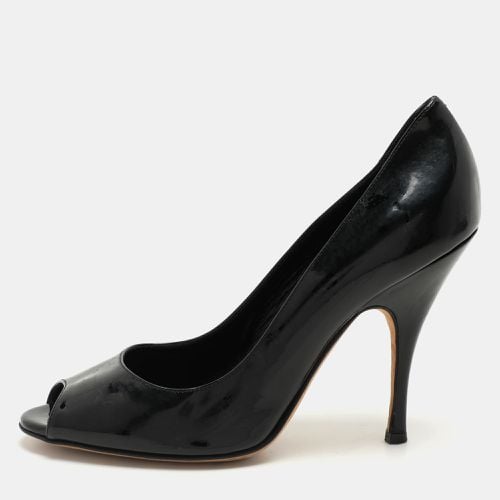 D&G Black Patent Leather Peep Toe Pumps Size 39 - D&G - Modalova