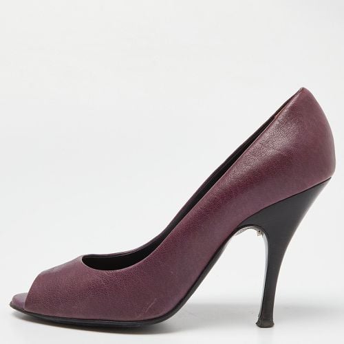 D&G Burgundy Leather Peep Toe Pumps Size 38 - D&G - Modalova