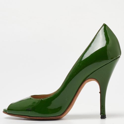 D&G Green Patent Leather Peep Toe Pumps Size 38 - D&G - Modalova