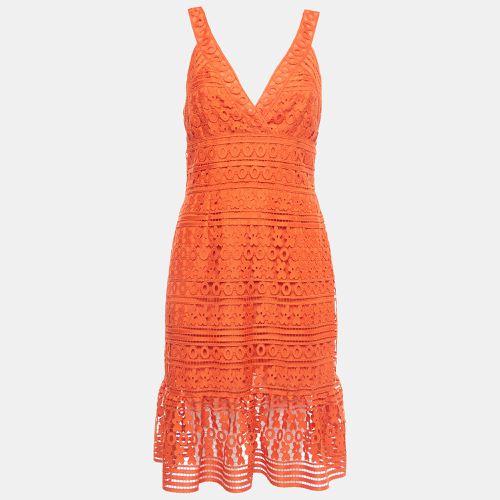 Diane Von Furstenberg Orange Guipure Lace Tiana Sleeveless Dress M - Diane Von Furstenberg - Modalova