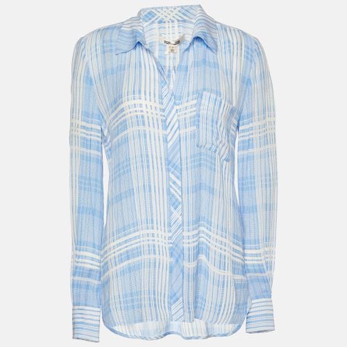 Diane Von Furstenberg Blue & White Printed Crepe Shirt M - Diane Von Furstenberg - Modalova