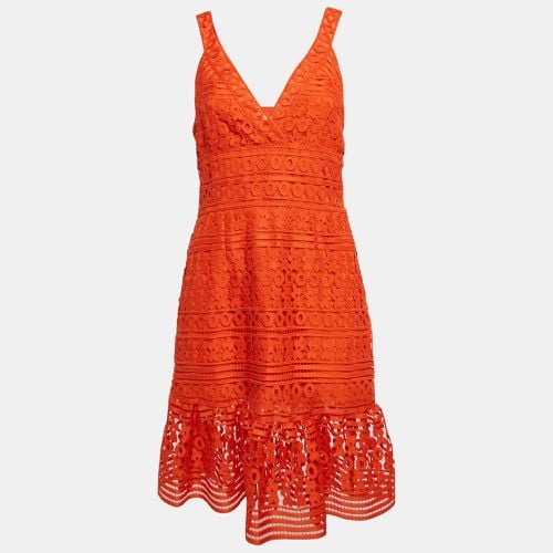 Diane Von Furstenberg Orange Guipure Lace Tiana Sleeveless Dress M - Diane Von Furstenberg - Modalova