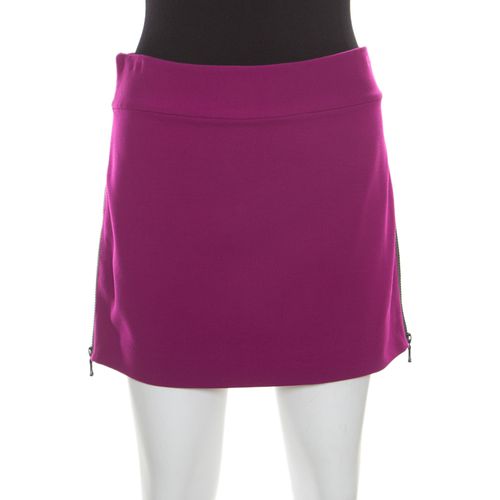 Diane Von Furstenberg Magenta Stretch Side Zip Detail Mini Skirt M - Diane Von Furstenberg - Modalova