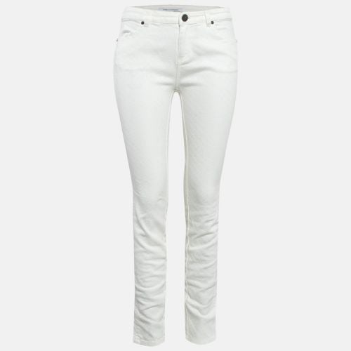 Diane Von Furstenberg White Logo Print Denim Jeans M Waist 30" - Diane Von Furstenberg - Modalova