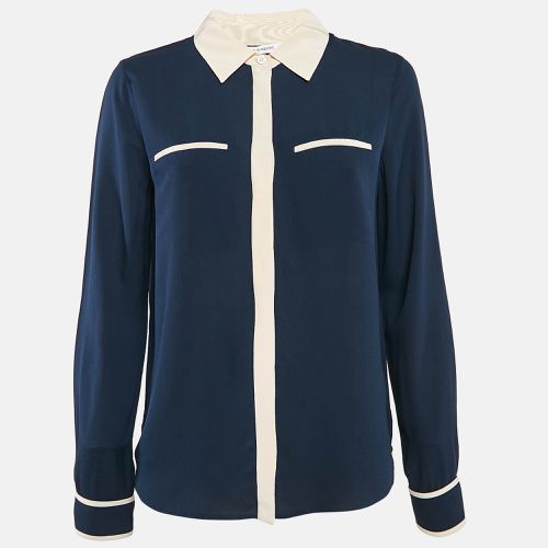 Diane Von Furstenberg Navy Blue Silk Trudy Shirt M - Diane Von Furstenberg - Modalova