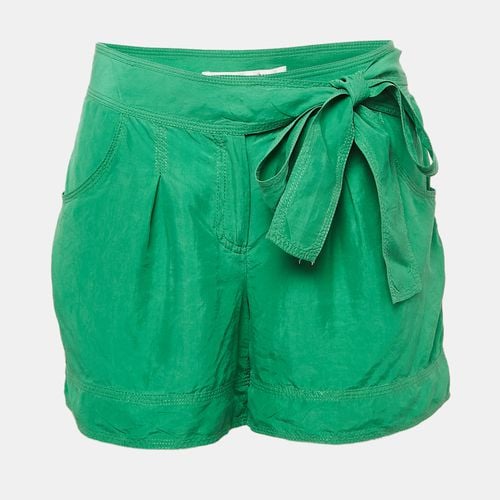 Diane Von Furstenberg Green Silk Belted Shorts M - Diane Von Furstenberg - Modalova