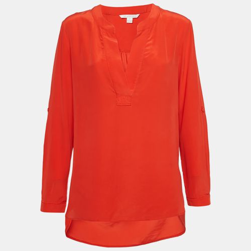 Diane Von Furstenberg Red Silk Half Placket Blouse M - Diane Von Furstenberg - Modalova