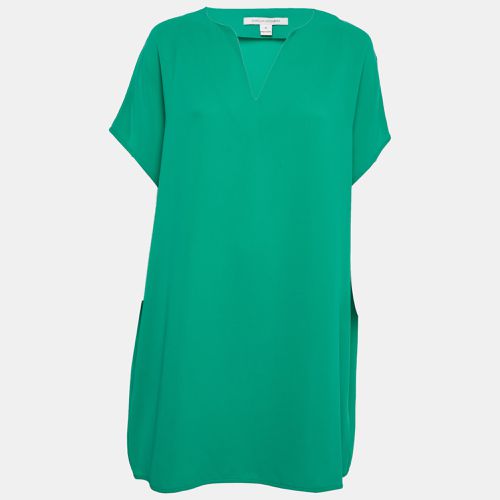 Diane Von Furstenberg Green Crepe Kora Tunic Shift Dress M - Diane Von Furstenberg - Modalova