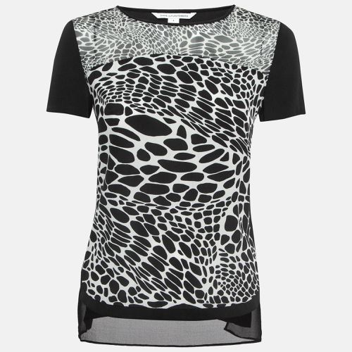 Diane Von Furstenberg Black Printed Silk Becky Top S - Diane Von Furstenberg - Modalova