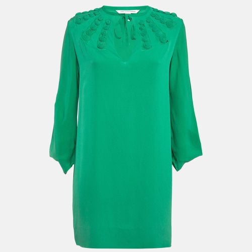 Diane Von Furstenberg Green Silk Long Sleeve Mini Dress S - Diane Von Furstenberg - Modalova