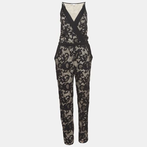 Diane Von Furstenberg Black Guipure Lace Jumpsuit M - Diane Von Furstenberg - Modalova