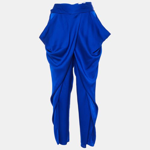 Diane Von Furstenberg Royal Blue Silk Waist Bow Detail Pegged Pants S - Diane Von Furstenberg - Modalova