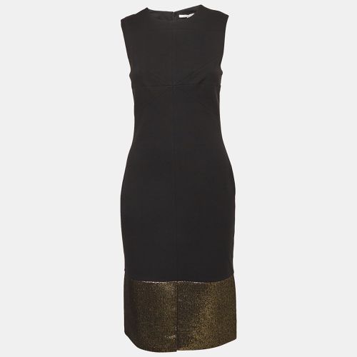 Diane Von Furstenberg Black/Gold Lurex and Jersey Blee Midi Dress M - Diane Von Furstenberg - Modalova