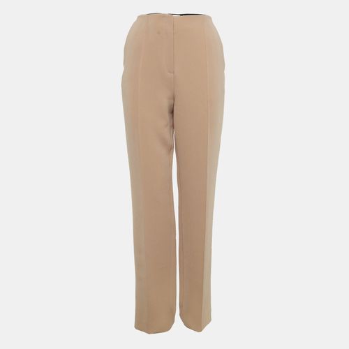 Diane Von Furstenberg Tan Brown Stretch Crepe High-Rise Trousers M - Diane Von Furstenberg - Modalova