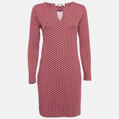 Diane Von Furstenberg Red Printed Knit Full Sleeves Mini Dress S - Diane Von Furstenberg - Modalova