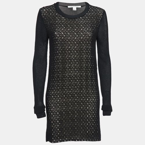 Diane Von Furstenberg Black Lace & Jersey Mini Dress S - Diane Von Furstenberg - Modalova