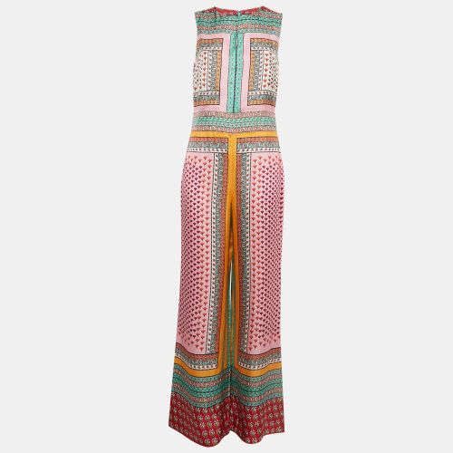 Diane Von Furstenberg Pink/Blue Floral Print Silk Jalessa Jumpsuit M - Diane Von Furstenberg - Modalova