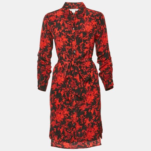 Diane Von Furstenberg Black/Red Printed Silk Prita Dress M - Diane Von Furstenberg - Modalova