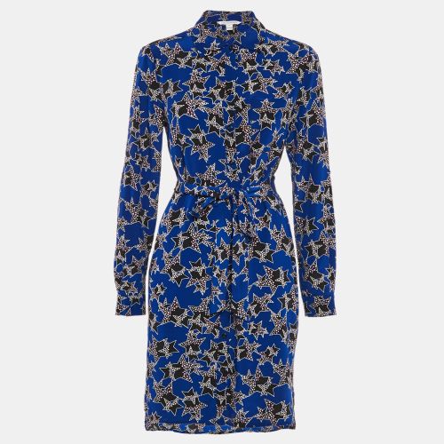 Diane Von Furstenberg Blue Stars Print Silk Prita Dress M - Diane Von Furstenberg - Modalova