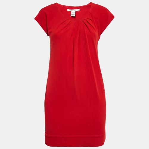 Diane Von Furstenberg Red Jersey Pleated Mini Dress XS - Diane Von Furstenberg - Modalova